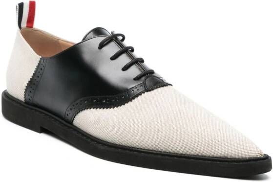 Thom Browne colour-block Oxford shoes Neutrals