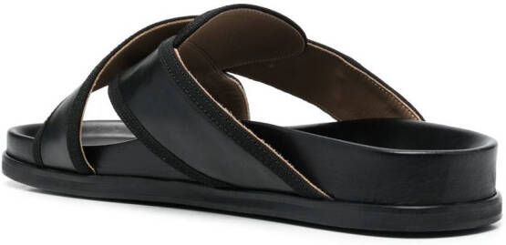 Thom Browne cross-strap flat sandals Black