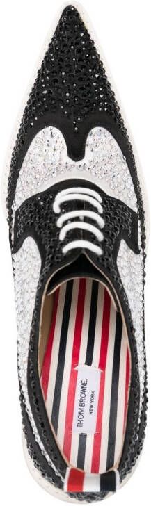 Thom Browne crystal-embellished 105mm derby shoes Black