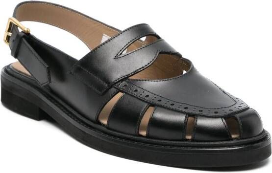 Thom Browne cut-out slingback sandals Black