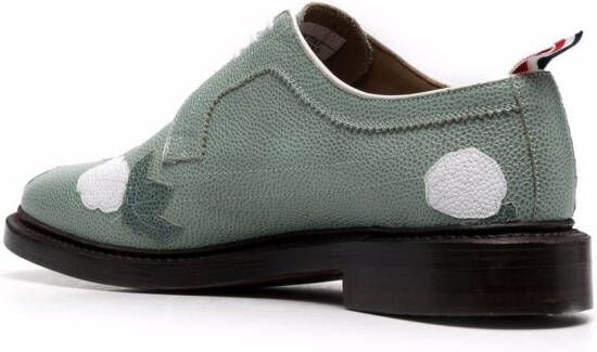 Thom Browne floral appliqué derby shoes Green