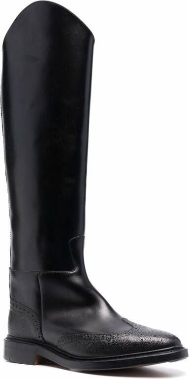 Thom Browne four-bar knee boots Black