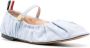 Thom Browne gathered cotton ballerina shoes Blue - Thumbnail 3