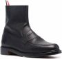 Thom Browne Goodyear-sole penny loafer ankle boots Black - Thumbnail 2