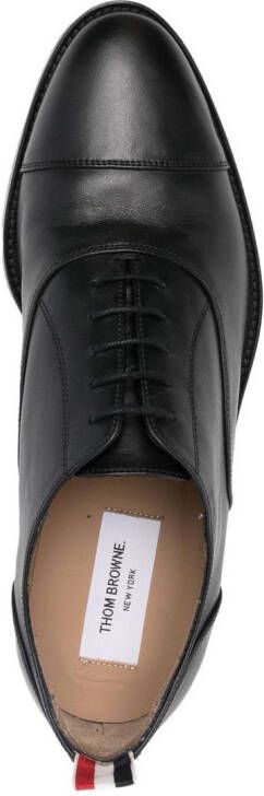Thom Browne grosgrain-loop trim lace-up shoes Black