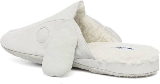Thom Browne Hector shearling-lined slippers Neutrals