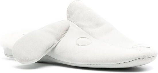 Thom Browne Hector shearling-lined slippers White