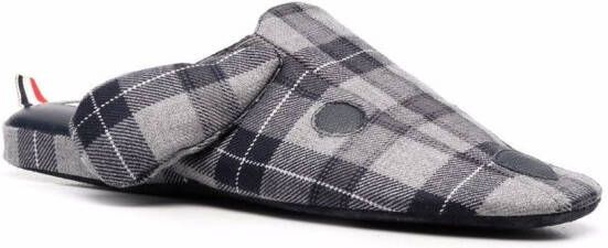 Thom Browne Hector tartan slippers Grey