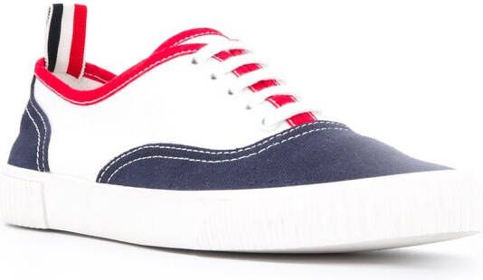 Thom Browne Heritage canvas sneakers White