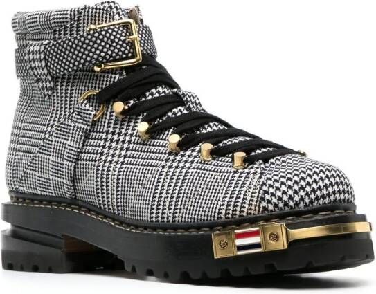 Thom Browne Hiking checked boots Black