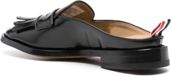 Thom Browne Kilt Varsity leather penny loafers Black