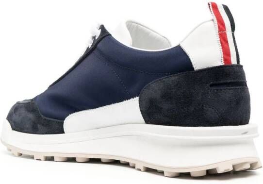 Thom Browne houndstooth-pattern penny-slot loafers Blue