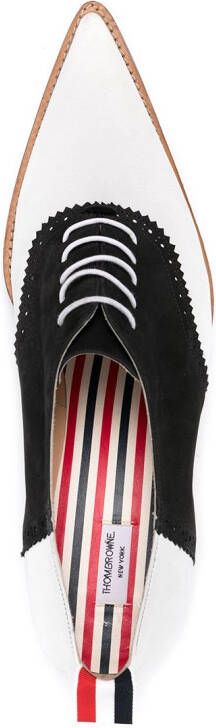 Thom Browne lace-up 50mm heeled pumps White