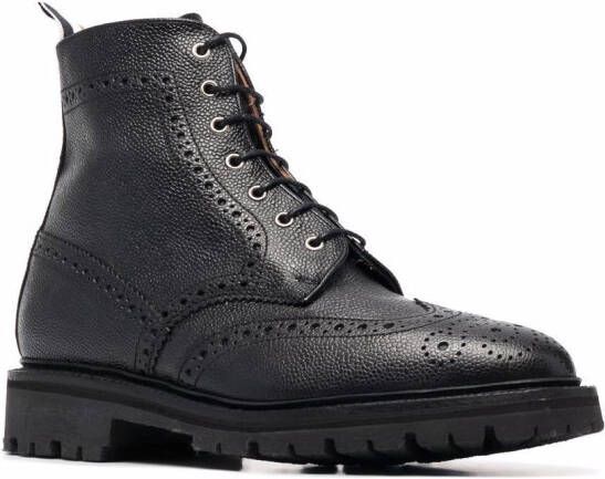 Thom Browne lace-up brogue boots Black