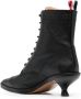 Thom Browne lace-up wingtip ankle 50mm booties Black - Thumbnail 3