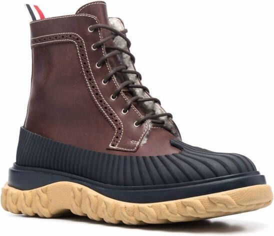Thom Browne Longwing panelled Duck boots