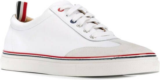 Thom Browne low-top calfskin sneakers White