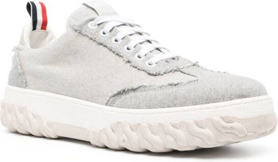 Thom Browne low-top frayed sneakers Grey