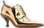 Thom Browne metallic longwing brogues with sculpted heel Gold - Thumbnail 2