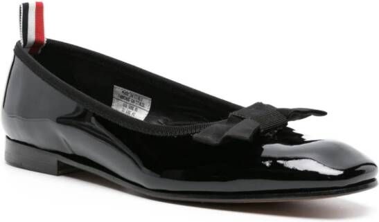 Thom Browne Opera patent ballerina shoes Black
