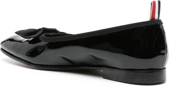 Thom Browne Opera patent ballerina shoes Black