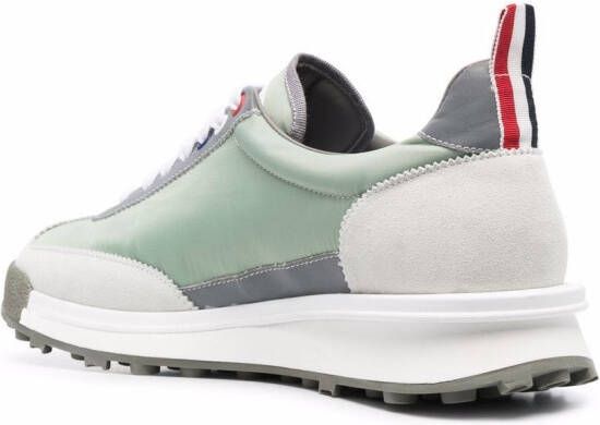 Thom Browne panelled low-top lace-up sneakers Green
