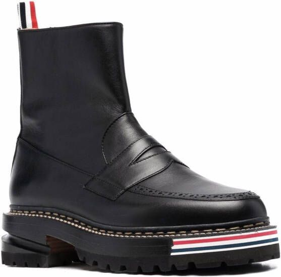 Thom Browne penny loafer ankle-length boots Black