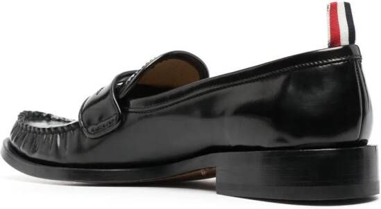 Thom Browne penny-slot leather loafers Black