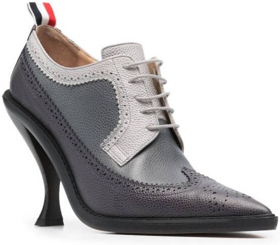 Thom Browne pointed brogue pumps Grey