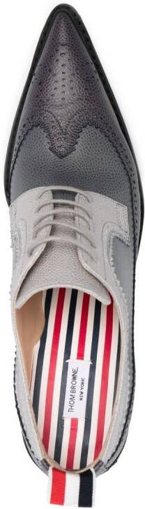 Thom Browne pointed brogue pumps Grey