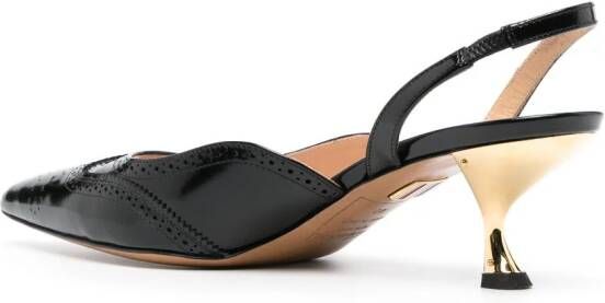 Thom Browne pointed-toe low-heel pumps Black