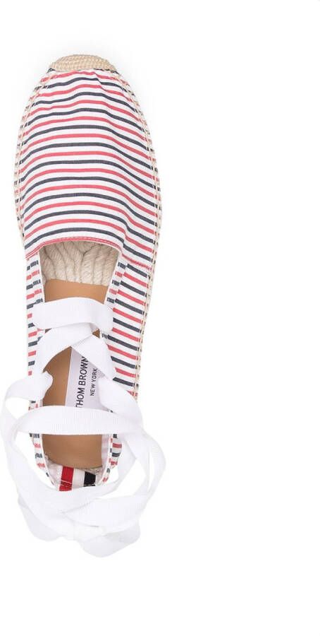 Thom Browne removable ankle tie espadrilles Red