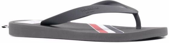 Thom Browne RWB-stripe flip flops Grey
