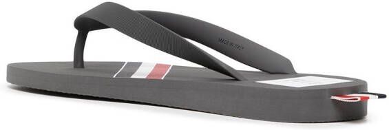 Thom Browne RWB-stripe flip flops Grey