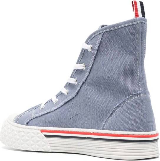 Thom Browne RWB-stripe high-top sneakers Blue