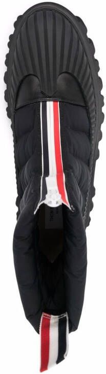 Thom Browne RWB-stripe quilted zip-up boots Black