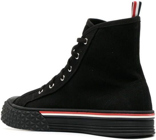 Thom Browne RWB striped high-top sneakers Black