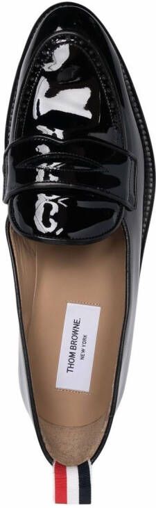 Thom Browne RWB-tag penny loafers Black