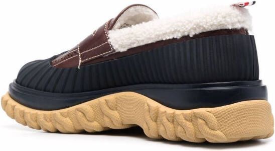 Thom Browne shearling-lined panelled loafers