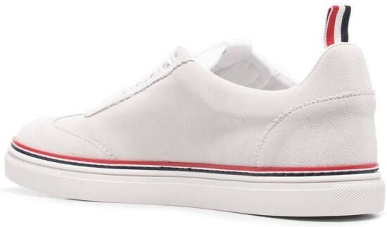 Thom Browne stripe-detailed low-top sneakers 100 WHITE