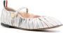 Thom Browne stripe-pattern cotton ballerina shoes Orange - Thumbnail 2