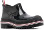Thom Browne stripe-trim ankle boots Black - Thumbnail 2