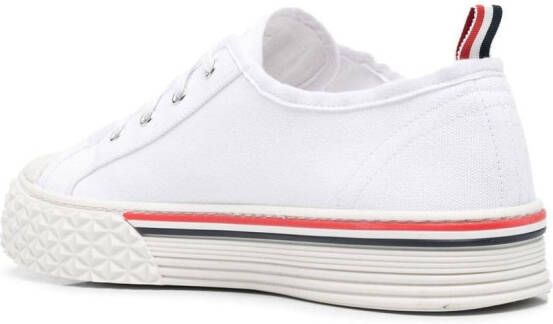 Thom Browne stripe-trim lace-up sneakers White