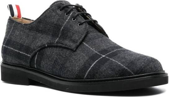 Thom Browne tartan-check derby shoes Grey