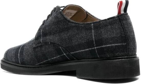 Thom Browne tartan-check derby shoes Grey