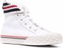 Thom Browne tartan-sole RWB stripe sneakers White - Thumbnail 2