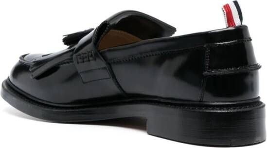 Thom Browne tassel kilt leather loafers Black