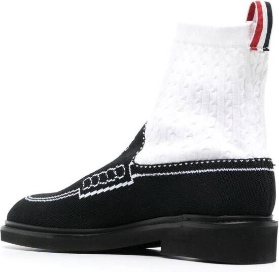 Thom Browne tassel loafer sock boots Black