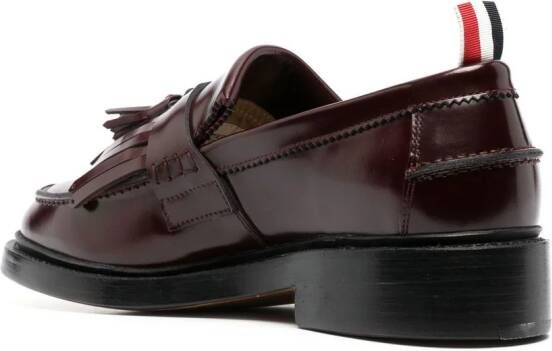 Thom Browne tassel-trim patent loafers Red