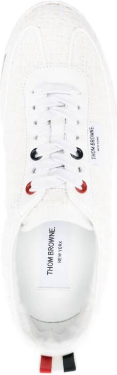Thom Browne Tech tweed sneakers White